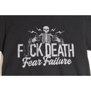 Grunt Style F*ck Death Fear Failure Black Gym Tee Shirt Women's Medium